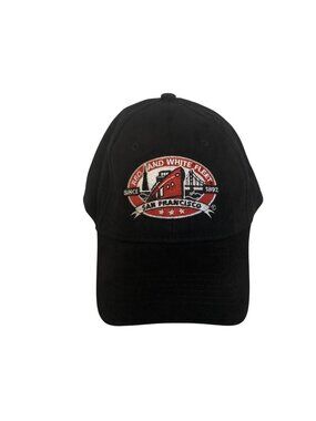 Red and White Fleet San Francisco Black Embroidered Adjustable Baseball Cap NEW